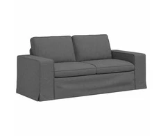 Sofa 2 pcs Tamsiai pilka Metalas