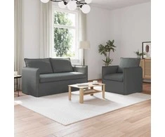 Sofa Sofos komplektas 2 pcs Tamsiai pilka 156 x 82 x 85 cm Audinys