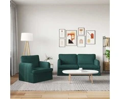 Sofa Sofos komplektas 2 vnt. Tamsiai žalia audinys