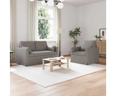 Sofa 2 pcs Taupe Metalas