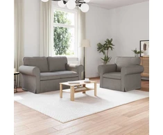 Sofa 2 pcs Taupe Metalas