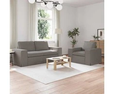 Sofa 2 pcs Taupe Metalas