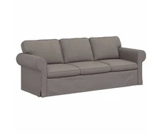 Sofa 2 pcs Taupe Metalas
