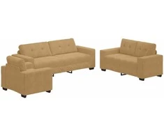 Sofa Sofos komplektas 3 pcs Ruda 221 x 80 x 80 cm Aksomas