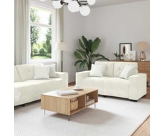 Sofa Sofos komplektas 3 pcs Kreminė 221 x 80 x 80 cm Aksomas