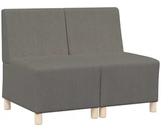 Modulinis sofa vienetas be rankų 2 pcs Šviesiai pilka