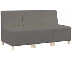 Modulinis sofa vienetas be rankų 3 pcs Šviesiai pilka