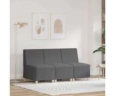 Modulinis sofa vienetas be rankų 3 pcs Tamsiai pilka