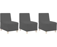 Modulinis sofa vienetas be rankų 3 pcs Tamsiai pilka