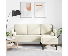 Sofa Sofos komplektas su pagalve Kreminė Poliesteris