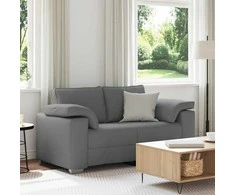 Dvivietė sofa Tamsiai pilka 160 cm audinys