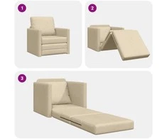Sofa lova Kreminė 74 x 77 x 81 cm audinys