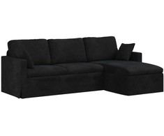 Sofa Juoda 228 x 134 x 80 cm Aksomas