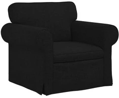 Fotelis Sofa Juoda 215 x 82 x 80 cm Metalas