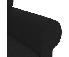 Fotelis Sofa Juoda 215 x 82 x 80 cm Metalas