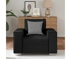 Sofa Kėdė Juodas 100 cm Dirbtinė oda