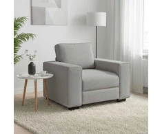 Sofa-kėdė, debesų pilka, 100x77x82 cm, audinys