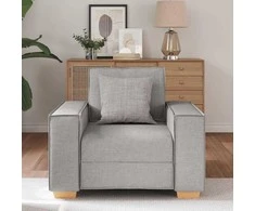 Sofa-kėdė, debesų pilka, 100x78x84 cm, audinys