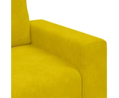 Sofa-kėdė, geltona, 100x77x82 cm, aksomas