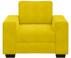 Sofa-kėdė, geltona, 100x77x82 cm, aksomas