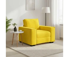 Sofa-kėdė, geltona, 100x78x84 cm, aksomas