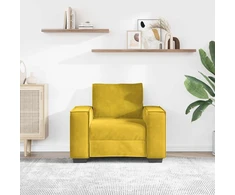 Sofa-kėdė, geltona, 100x78x84 cm, aksomas