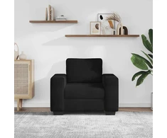 Sofa-kėdė, juoda, 100x77x82 cm, aksomas