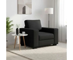 Sofa-kėdė, juoda, 100x77x82 cm, audinys
