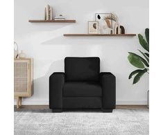 Sofa-kėdė, juoda, 100x77x82 cm, audinys