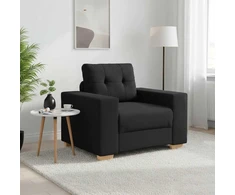 Sofa-kėdė, juoda, 100x78x80 cm, audinys