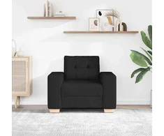 Sofa-kėdė, juoda, 100x78x80 cm, audinys