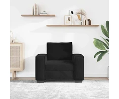 Sofa-kėdė, juoda, 100x78x84 cm, aksominis