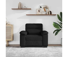 Sofa-kėdė, juoda, 100x81x84 cm, audinys
