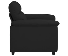 Sofa-kėdė, juoda, 100x81x84 cm, audinys