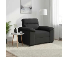 Sofa-kėdė, juoda, 100x81x84 cm, audinys