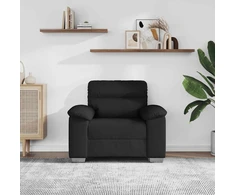 Sofa-kėdė, juoda, 100x81x84 cm, dirbtinė oda