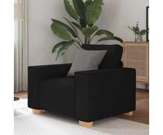 Sofa-kėdė, juoda, 100x78x84 cm, audinys