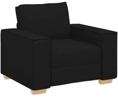 Sofa-kėdė, juoda, 100x78x84 cm, audinys