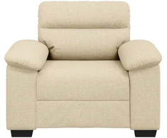 Sofa-kėdė, kreminės spalvos, 100x81x84 cm, audinys