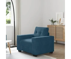 Sofa-kėdė, mėlyna, 100x78x80 cm, aksomas