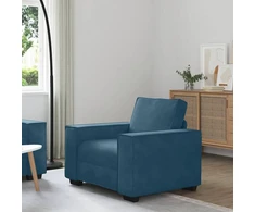 Sofa-kėdė, mėlyna, 100x78x84 cm, aksomas