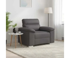 Sofa-kėdė, pilka, 100x81x84 cm, dirbtinė oda