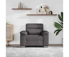 Sofa-kėdė, pilka, 100x81x84 cm, dirbtinė oda