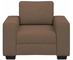 Sofa-kėdė, ruda, 100x77x82 cm, audinys