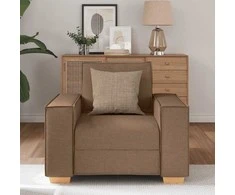 Sofa-kėdė, ruda, 100x78x84 cm, audinys