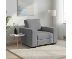 Sofa-kėdė, šviesiai pilka, 100x77x82 cm, audinys