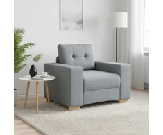 Sofa-kėdė, šviesiai pilka, 100x78x80 cm, audinys