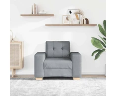 Sofa-kėdė, šviesiai pilka, 100x78x80 cm, audinys