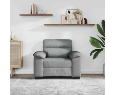 Sofa-kėdė, šviesiai pilka, 100x81x84 cm, audinys
