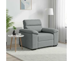 Sofa-kėdė, šviesiai pilka, 100x81x84 cm, audinys